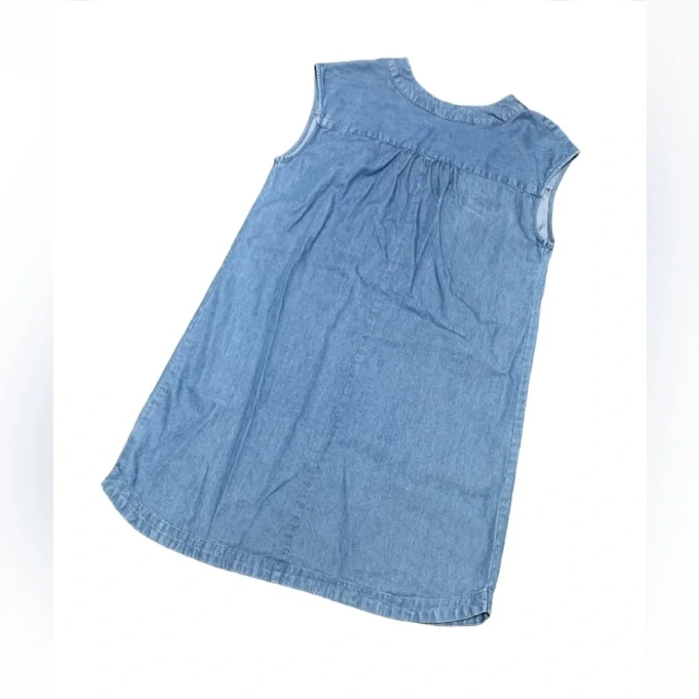 Knox Rose Chambray Denim Sleeveless Dress Festival Beach Vacation.  Sz M.  EUC!